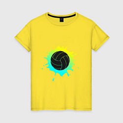 Футболка хлопковая женская Green Ball, цвет: желтый
