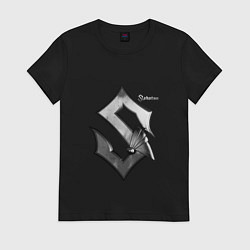 Футболка хлопковая женская SABATON спина, цвет: черный