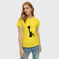 Футболка хлопковая женская Jordan - Dunk, цвет: желтый — фото 2