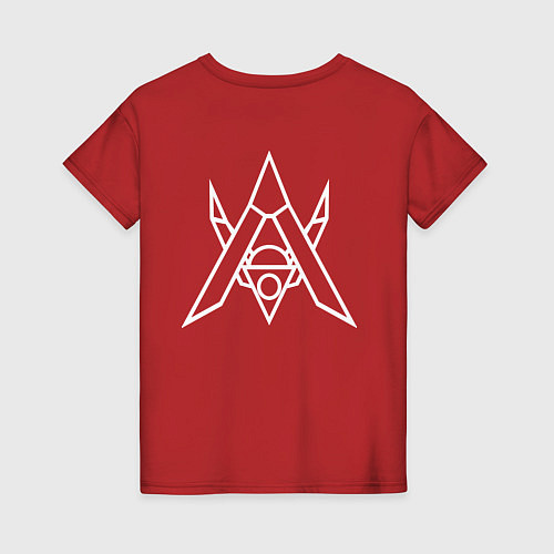 Женская футболка Alan Walker СПИНА / Красный – фото 2