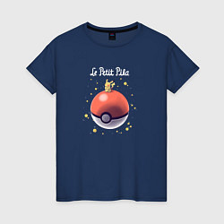 Футболка хлопковая женская La Petit Pika, цвет: тёмно-синий