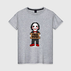 Футболка хлопковая женская Free Billy Hugs, цвет: меланж