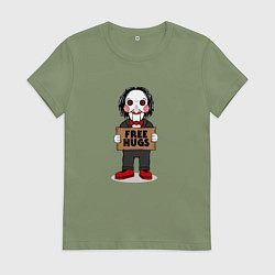 Футболка хлопковая женская Free Billy Hugs, цвет: авокадо