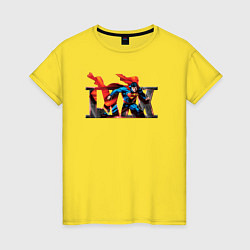 Футболка хлопковая женская IXXX, цвет: желтый
