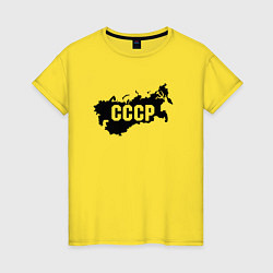 Футболка хлопковая женская CCCРграницы, цвет: желтый