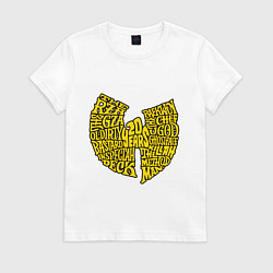 Футболка хлопковая женская Wu Names, цвет: белый