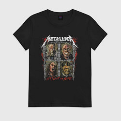Футболка хлопковая женская Metallica Выплюнь кость Spit out the bone, цвет: черный