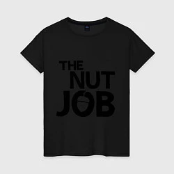Футболка хлопковая женская The nut job, цвет: черный