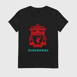 Футболка хлопковая женская LIVERPOOL Liverpool, цвет: черный