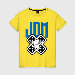 Футболка хлопковая женская JDM Japan Hero, цвет: желтый