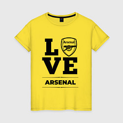 Футболка хлопковая женская Arsenal Love Классика, цвет: желтый