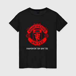 Футболка хлопковая женская MANCHESTER UNITED Manchester United, цвет: черный