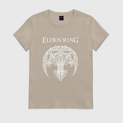 Футболка хлопковая женская ДРЕВО ELDEN RING, цвет: миндальный