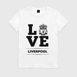 Футболка хлопковая женская Liverpool Love Классика, цвет: белый