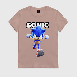 Футболка хлопковая женская Sonic the Hedgehog 2, цвет: пыльно-розовый