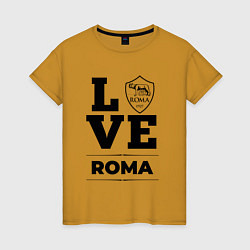 Футболка хлопковая женская Roma Love Классика, цвет: горчичный