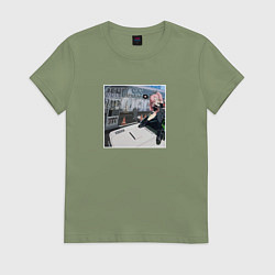 Футболка хлопковая женская Кроха Николь Zenless Zone Zero, цвет: авокадо