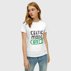 Футболка хлопковая женская Celtic Mode On, цвет: белый — фото 2