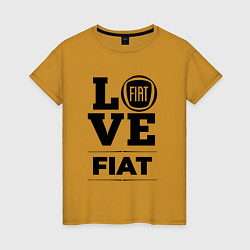 Футболка хлопковая женская Fiat Love Classic, цвет: горчичный
