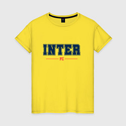 Футболка хлопковая женская Inter FC Classic, цвет: желтый