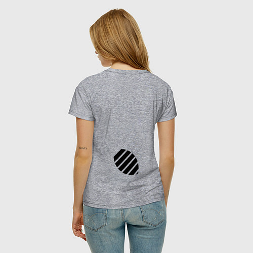 Женская футболка Енот с хвостом / Меланж – фото 4