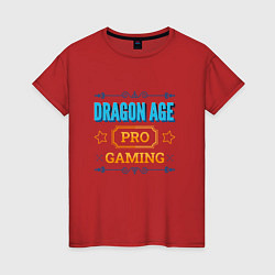 Футболка хлопковая женская Игра Dragon Age PRO Gaming, цвет: красный