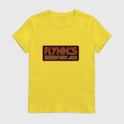 Футболка хлопковая женская Flynns Arcade, цвет: желтый