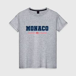 Футболка хлопковая женская Monaco FC Classic, цвет: меланж