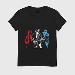 Футболка хлопковая женская POPULAR ROCK BAND, цвет: черный