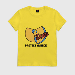 Футболка хлопковая женская Wu-Tang - Protect Ya Neck, цвет: желтый