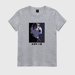 Футболка хлопковая женская Взгляд Кохару ID Вторжение, цвет: меланж