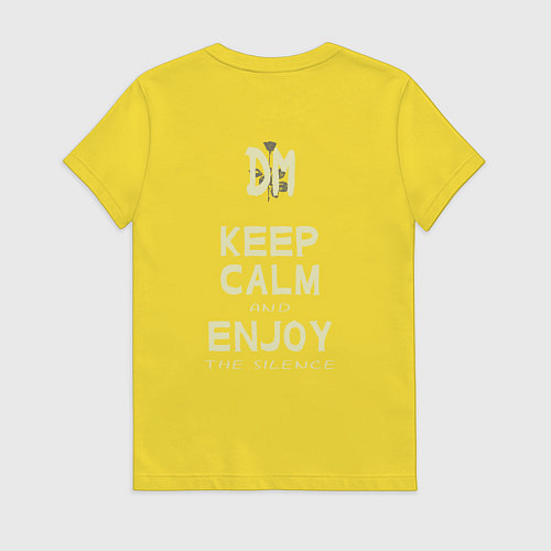Женская футболка Keep Calm and Enjoy the Silence - Depeche Mode / Желтый – фото 2