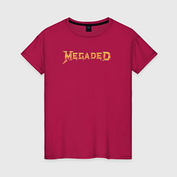 Футболка хлопковая женская MEGADED, цвет: маджента