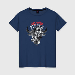 Женская футболка Скотти Пиппен:Чикаго Буллз