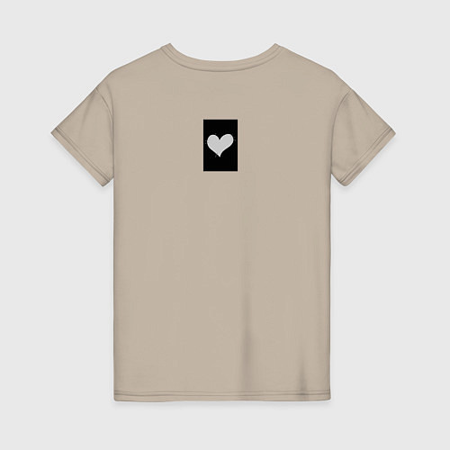 Женская футболка Девять пустых сердец заплаток / Миндальный – фото 2