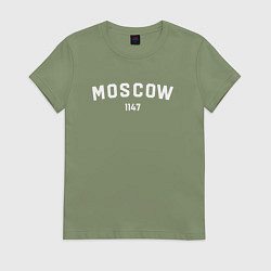 Футболка хлопковая женская MOSCOW 1147, цвет: авокадо