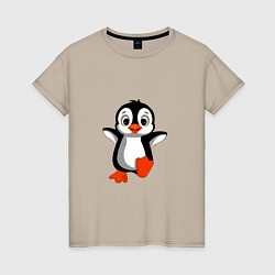 Женская футболка Маленький крошка пингвин
