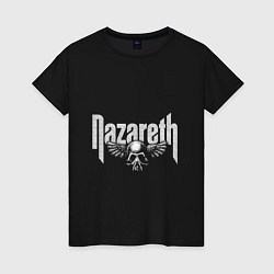 Футболка хлопковая женская NAZARETH band, цвет: черный