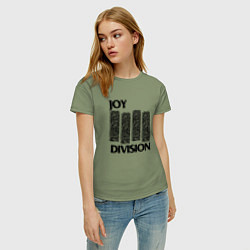 Футболка хлопковая женская Joy Division - rock, цвет: авокадо — фото 2
