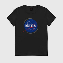 Футболка хлопковая женская NASA NERV, цвет: черный