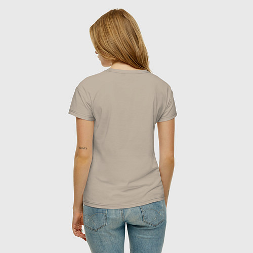 Женская футболка Пара улиток под листом / Миндальный – фото 4
