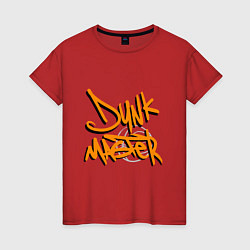 Футболка хлопковая женская Dunk Master, цвет: красный