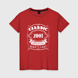 Футболка хлопковая женская 2001 - classic, цвет: красный