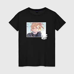 Футболка хлопковая женская Sweet Tanya, цвет: черный