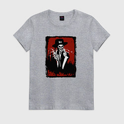 Футболка хлопковая женская Абстрактный панк, цвет: меланж