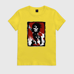 Футболка хлопковая женская Punk is not a crime, цвет: желтый