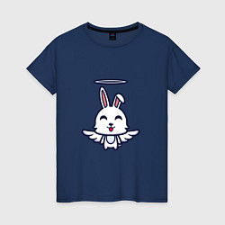 Футболка хлопковая женская Angel Bunny, цвет: тёмно-синий