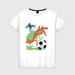 Футболка хлопковая женская Орандж, цвет: белый
