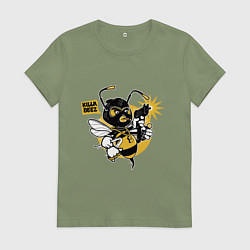 Футболка хлопковая женская Wu - killa beez, цвет: авокадо