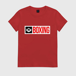 Футболка хлопковая женская Ring of boxing, цвет: красный